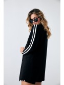 Black set with stripes, jacket and shorts FI714 - Online store - Boutique